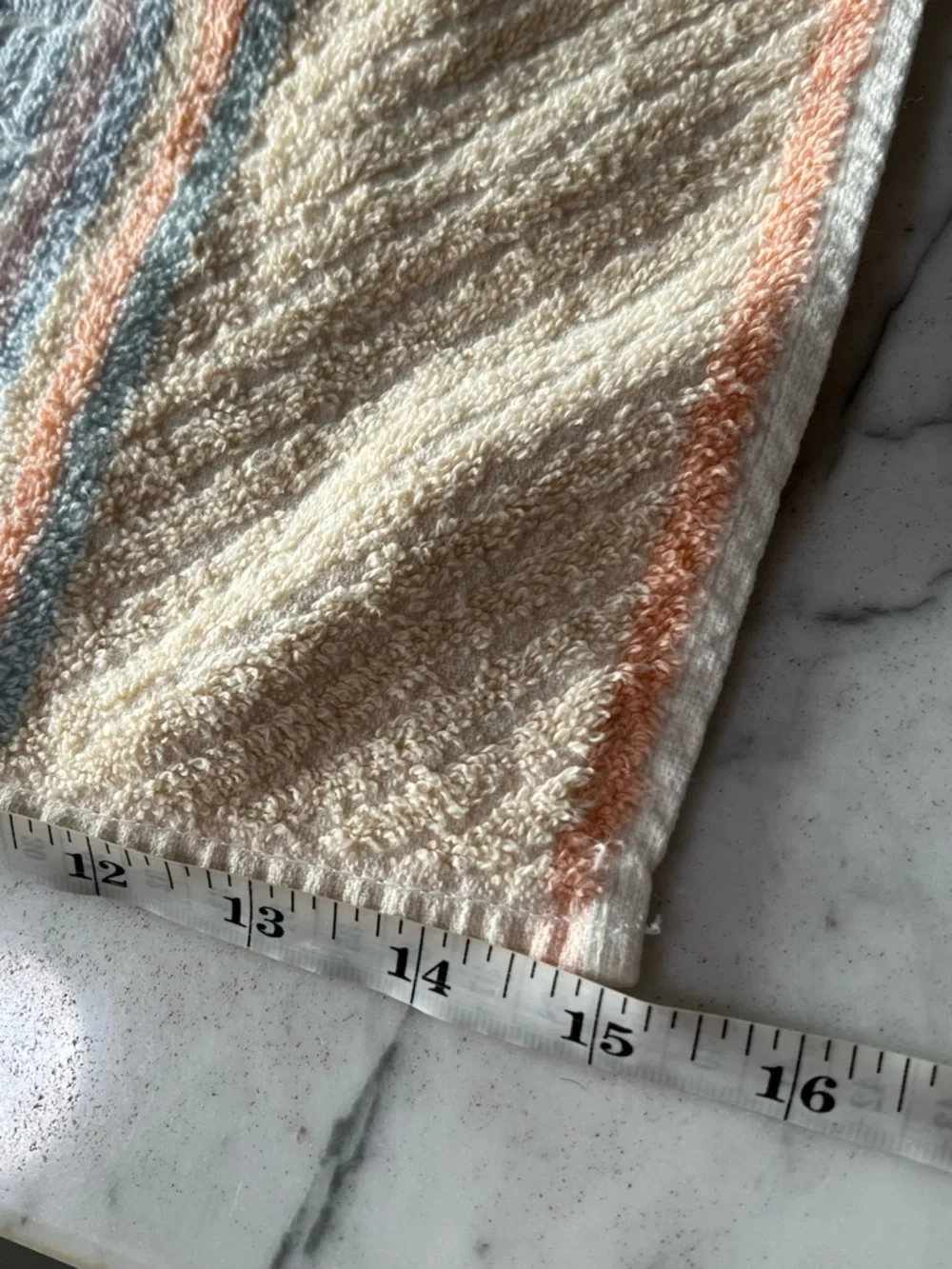 Vintage Pastel Stripe Cotton Hand Towels - Set of 2 80s towel